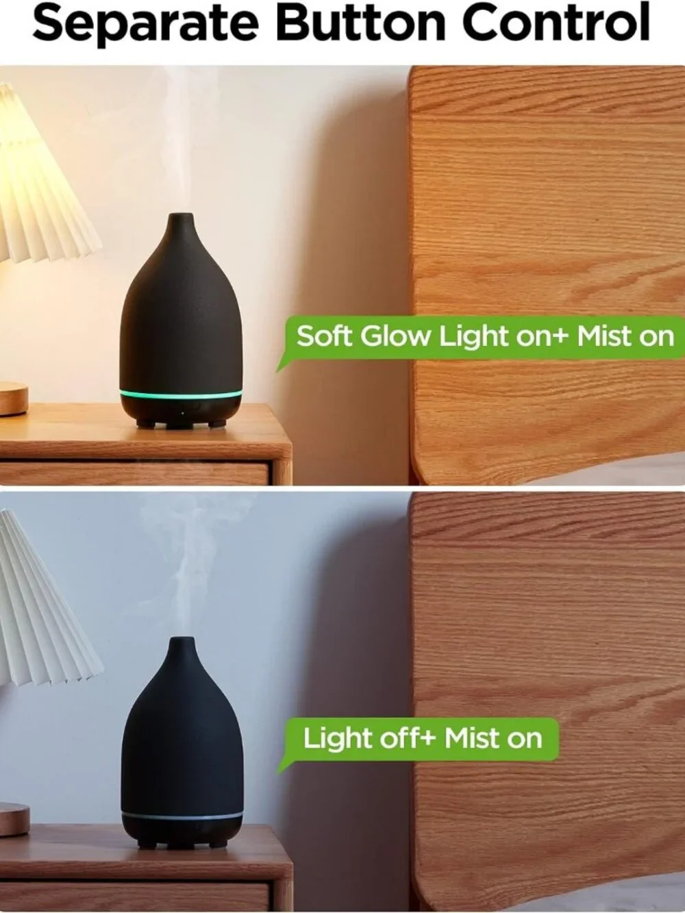 Handcrafted 150ML Ceramic Essential Oil Diffuser - Ultrasonic Aromatherapy